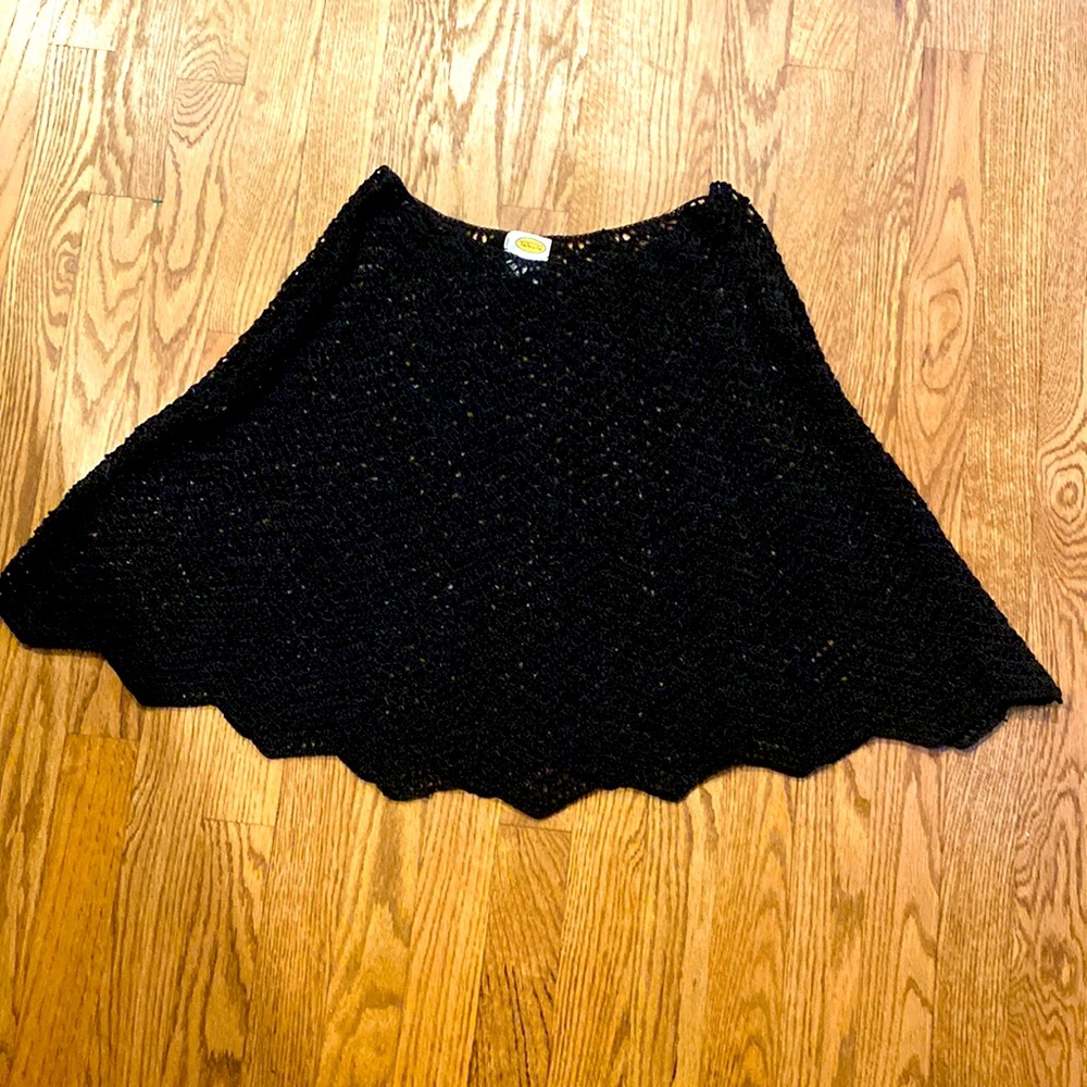 Black Stretch Knit Poncho by Talbots